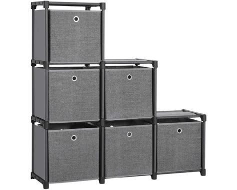 Skladovací regál s boxy LSN66BK - Nej-koberce.cz