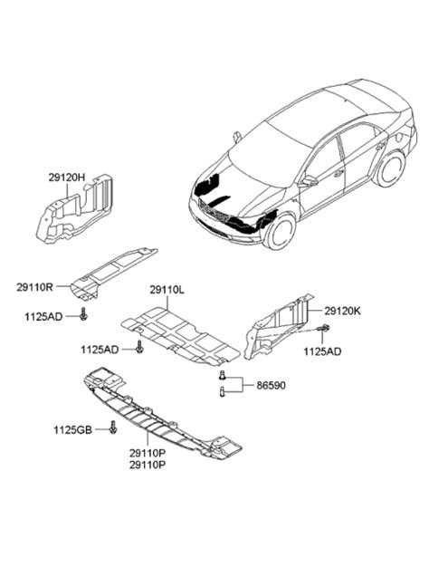 Auto Parts And Vehicles Kia Oem Forte Under Radiator Engine