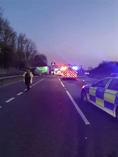 M Traffic Pictures Show Horrific Aftermath Of Lorry Crash That Shut