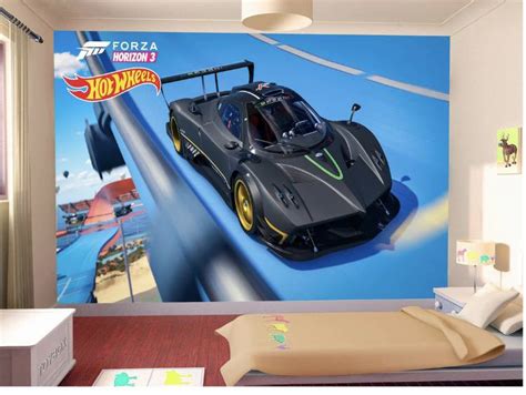 Papel De Parede Auto Colante Infantil Hot Wheels Forza Eagle Decora Es