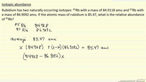 How To Calculate Abundance Of Three Isotopes