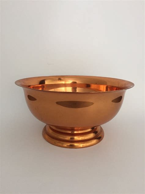 Coppercraft Guild Copper Plated Footed Bowl Copper Bowl