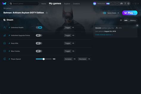 Batman Arkham Asylum Goty Edition Cheats And Trainers For Pc Wemod