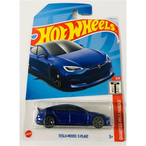 Hot Wheels TESLA MODEL S PLAID Blue Shopee Malaysia
