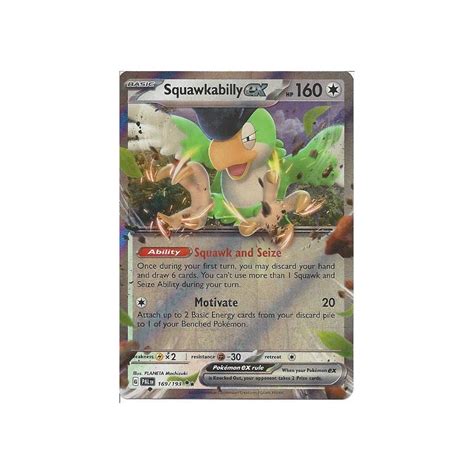 Pokemon Trading Card Game 169193 Squawkabilly Ex Double Rare Card Sv 02 Scarlet And Violet