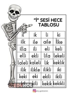 Sesi Hece Kelime Tablosu Sk Eduhol Etkinlik Ndir Oyun Oyna