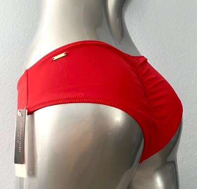 Victorias Secret Nwt Red Ruched Back Sexy Cheeky Swim Bikini Bottom Ebay
