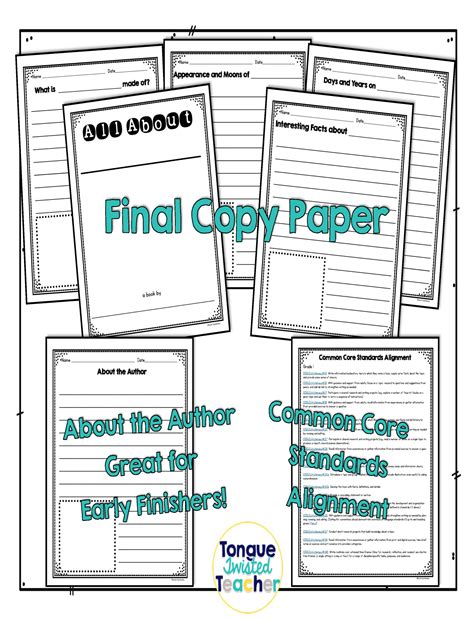 Planet Research Template For Kids 8