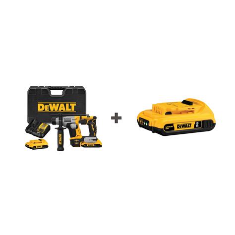 DEWALT D Handle 20 V Rotary Hammer 379AN5 DCH172D2 DCB203 Grainger