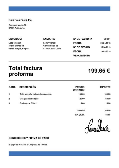 100 plantillas de factura proforma Imprima y envíe facturas PDF