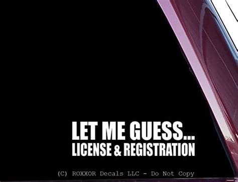 Amazon Jdm Let Me Guess License And Registration Vinyl Sticker