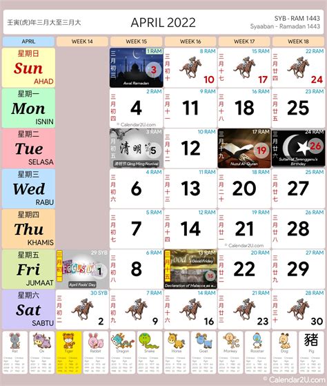 Malaysia Calendar Year 2022 Malaysia Calendar