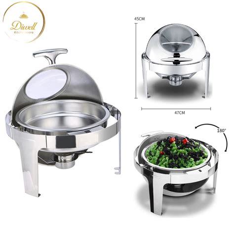 Stainless Steel Chafing Dish Buffet Hot Food Warmer For Catering Round Chafer Stove Food