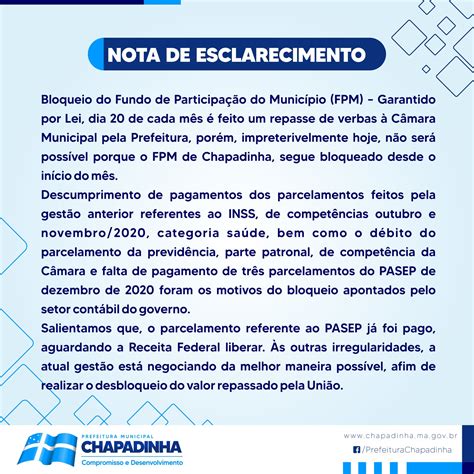 ChapadinhaSite Blogspot Br CHAPADINHA Prefeitura Emite Nota De