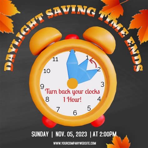 Daylight Savings Fall Back 2023 Template Postermywall