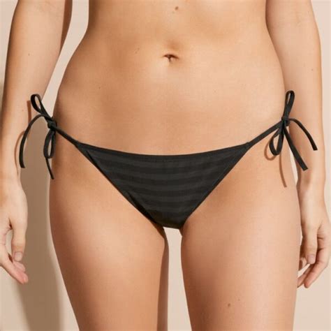 ERES Round Thin Bikini Brief Caviar Noir Soleil Toile