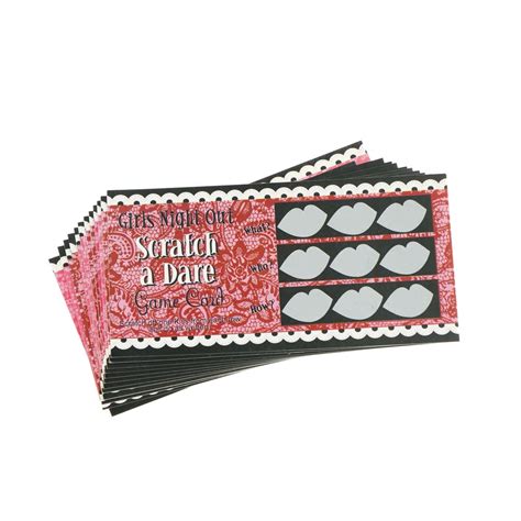 Naughty And Nice Lingerie Scratch A Dare Game Card Set