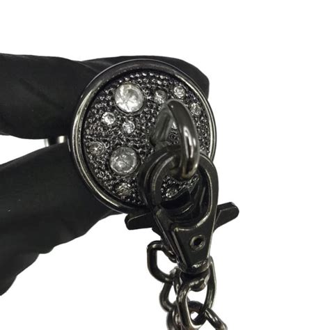 Algema Plug Anal P Cm X Cm Preto Pedra Cravejada Em Strass Feito Em Metal