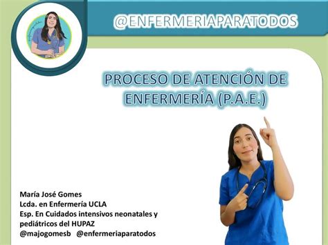 Proceso De Atención De Enfermería María José Gomes Enfermeriaparatodos Udocz