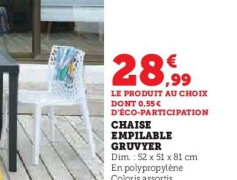 Promo Chaise Empilable Gruvyer Chez Hyper U