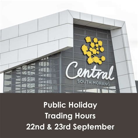 September Public Holiday Trading Hours at Central South Morang ...