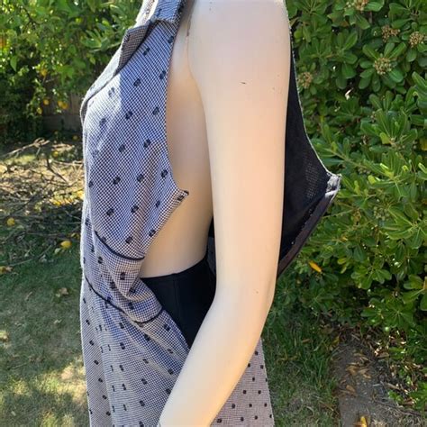Sleeveless Black White Checkered Dress Gem