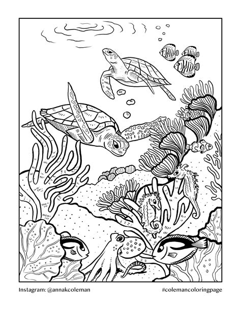 Free Coral Reef Coloring Pages