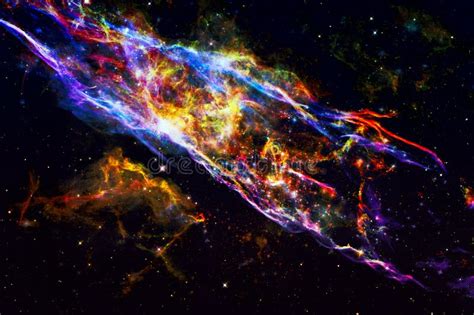 Colorful Nebula in Outer Space. Stock Image - Image of cluster ...