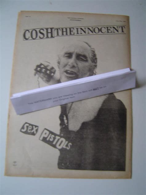 SEX PISTOLS Original Cosh The Innocent Original Punk Rock Rare UK Full Page Advertisement