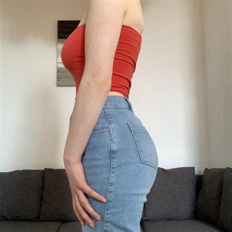 RED BOOB TUBE Scarlett Red Cute Figure Hugging Boob Depop