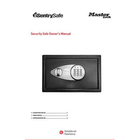 SentrySafe X055ML Digital Security Safe User Manual