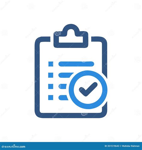 Essential Clipboard Checkmark Illustration Stock Illustration