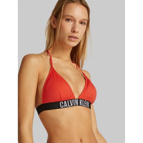 Calvin Klein Triangle Bikini Top Women Triangle Bikinis Flannels