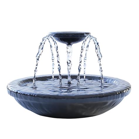 Water Fountain with Transparent Background, Cascading Water Feature for