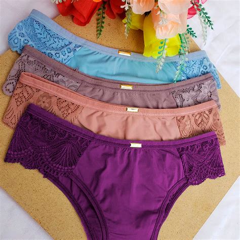 KIT 5 Tangas Renda Lateral Calcinha Feminina Rendada Atacado Revenda Lingerie Shopee Brasil