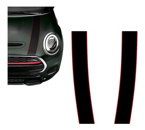 Adesivo Faixa Capo Mini Cooper Em Preto Vermelho Fa44 Mercado Livre