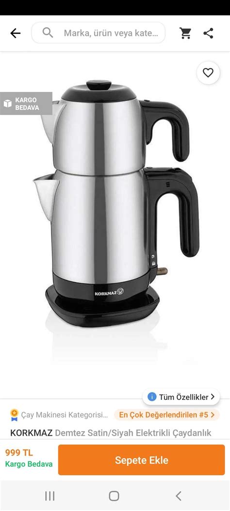 Korkmaz Mutfak Eşyaları Korkmaz Elektrikli Çaydanlık Arızası - Şikayetvar