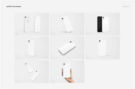 Iphone Xr 2d Case White Mockup Set On Behance