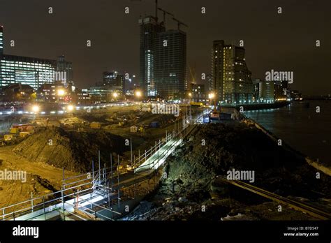 Riverside South Under Construction Canary Wharf London Stock Photo Alamy