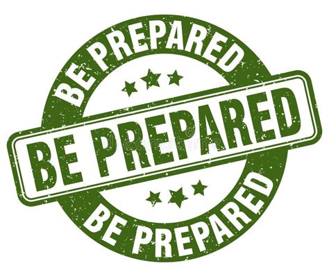 Be Prepared Stamp. Be Prepared Label. Round Grunge Sign Stock Vector ... 