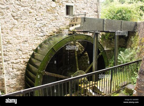 Waterwheel Loggerheads Country Park Stock Photo Alamy