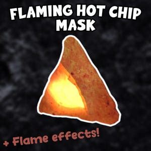 Roblox Flaming Hot Chip Mask All Platforms Etsy