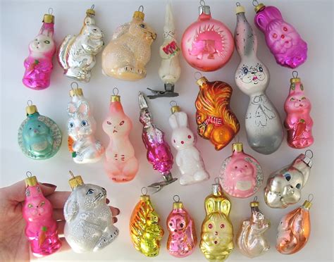 Hare Silver Mercury Glass Home Decor Vintage Christmas Tree Ornament Xmas Winter Holiday T