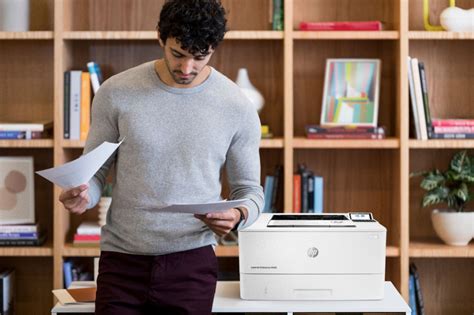 HP LaserJet Enterprise M406dn Black-and-White Laser Printer White ...