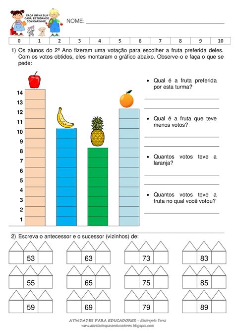 Atividades De Grafico 1 Ano