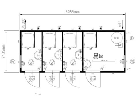 Four Cubicle Unisex Shower Cabin