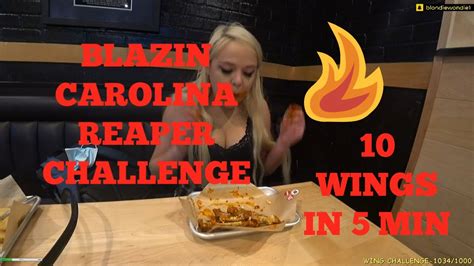 Newest Blazin Carolina Reaper Wing Challenge Buffalo Wild Wings Youtube