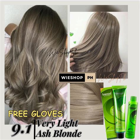 Bremod Very Light Ash Blonde Hair Color Set With Oxidizer Shopee Philippines
