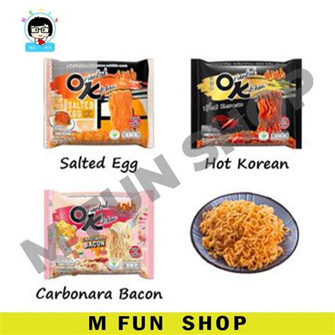 Expiry Feb 2025 Mama OK Mee Salted Egg Hot Korean Carbonara Bacon