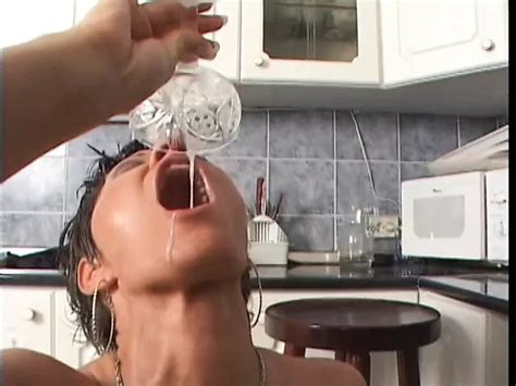 Beautiful Euro Slut Drinks Cum From A Glass After Getting Fucked In The Ass Xhamster